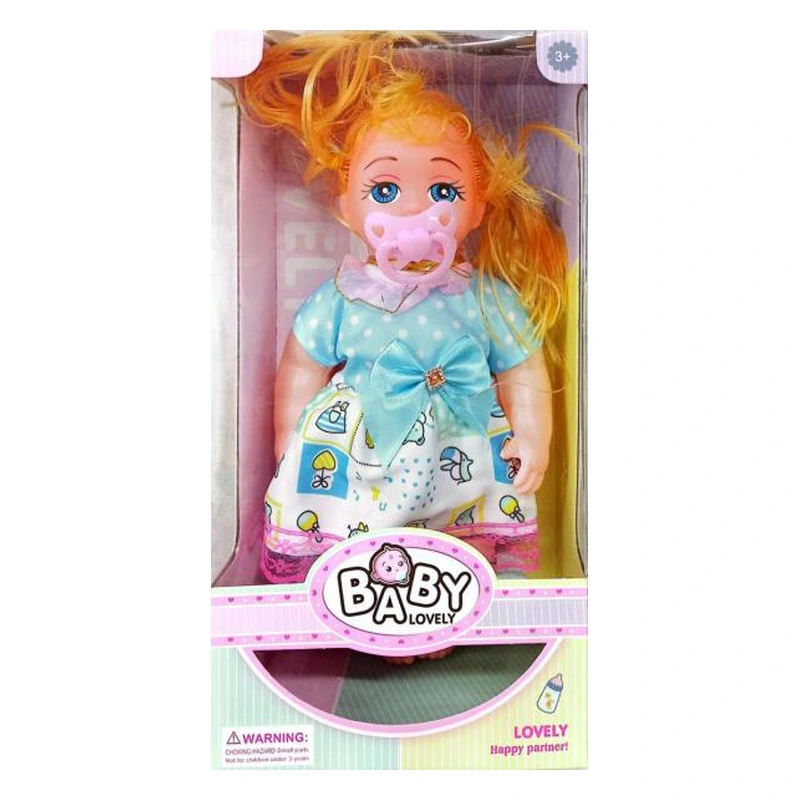 Baby Lovely Fashion Girl Doll with Pacifier & Dress - 1214D | Bilal Toys