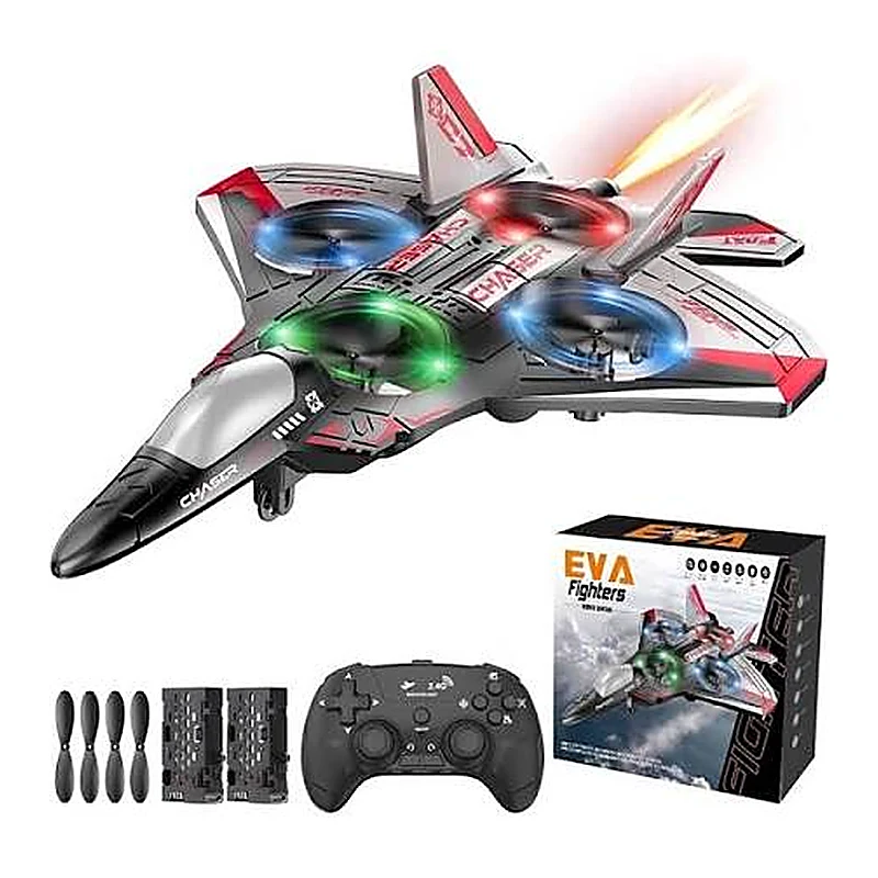 EVA Fighters Chaser RC Stunt Fighter Jet Quadcopter Drone - 9900-198 | Bilal Toys